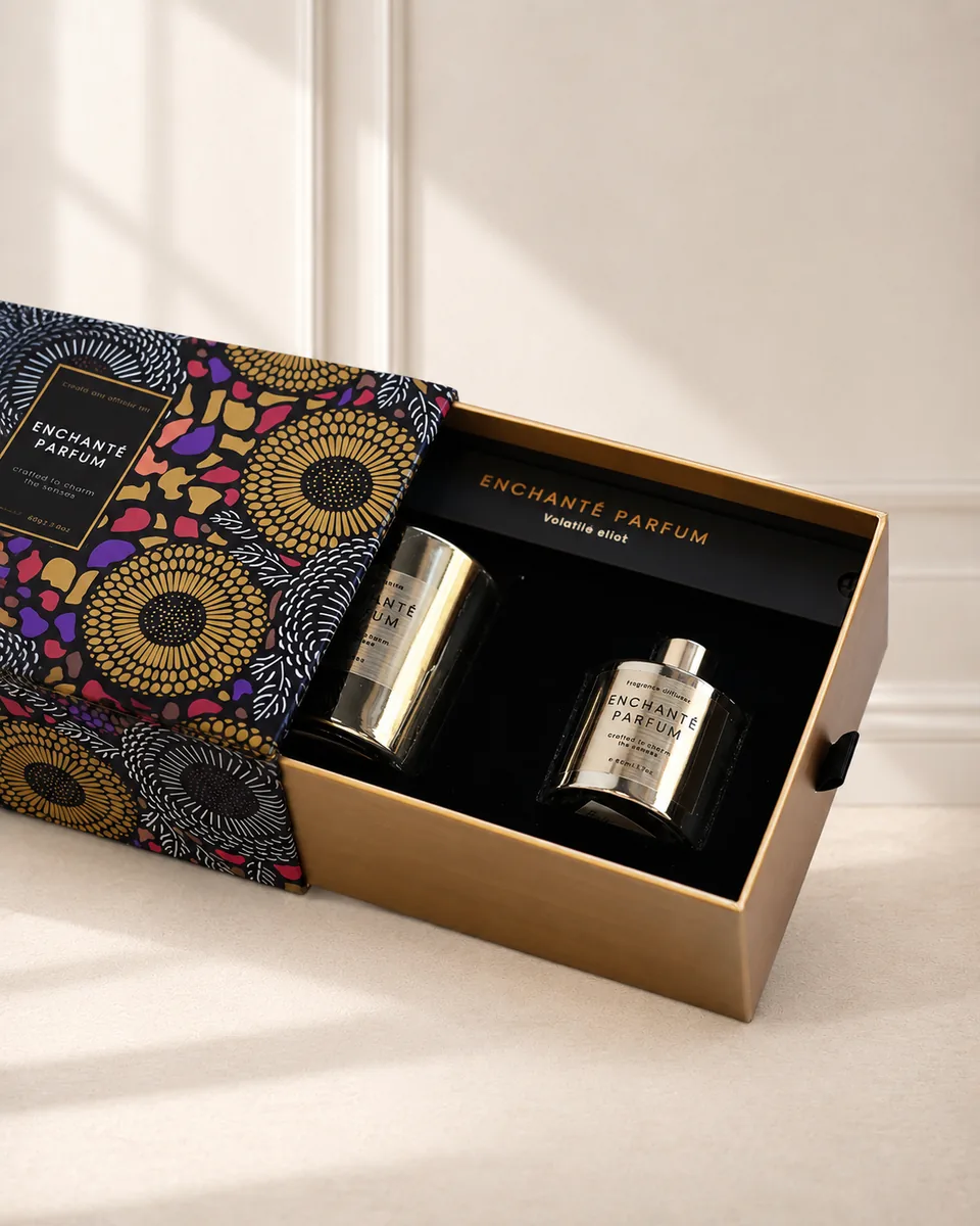 ENCHANTÉ PARFUM — SET VELA y DIFUSOR Baltic Amber