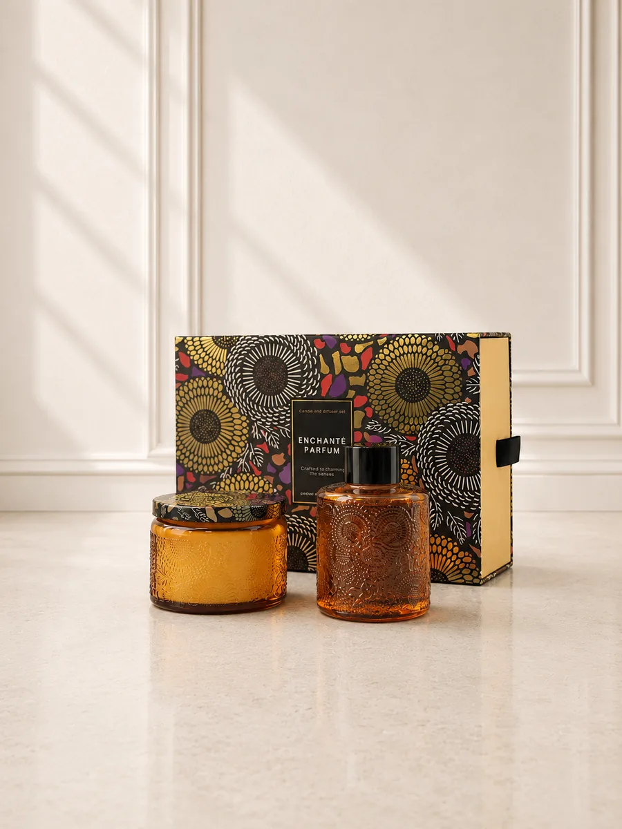 ENCHANTÉ PARFUM — SET VELA y DIFUSOR Bamboo & Green Tea