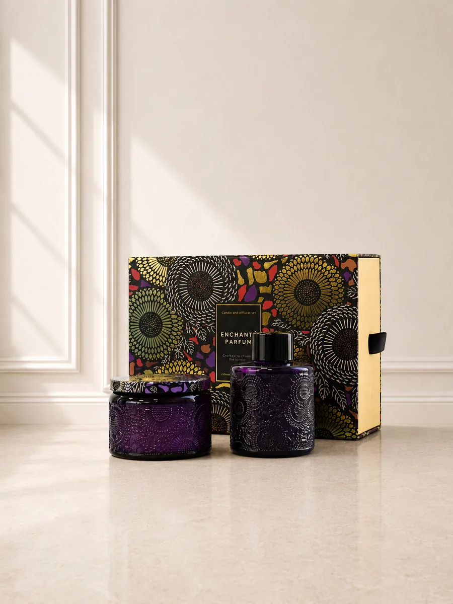 ENCHANTÉ PARFUM — SET VELA y DIFUSOR Juniper Lavender
